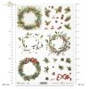 zimowe wianki, wianek, wieniec, wieńce, Winter Wreath, szyszka, szyszki, żołędzie, dąb, ostrokrzew, rośliny 3D, 3D efekt, winter garland, wreath, wreaths, Winter Wreath, pinecone, pinecones, acorns, oak, holly, 3D plants, 3D effect, Wintergirlande